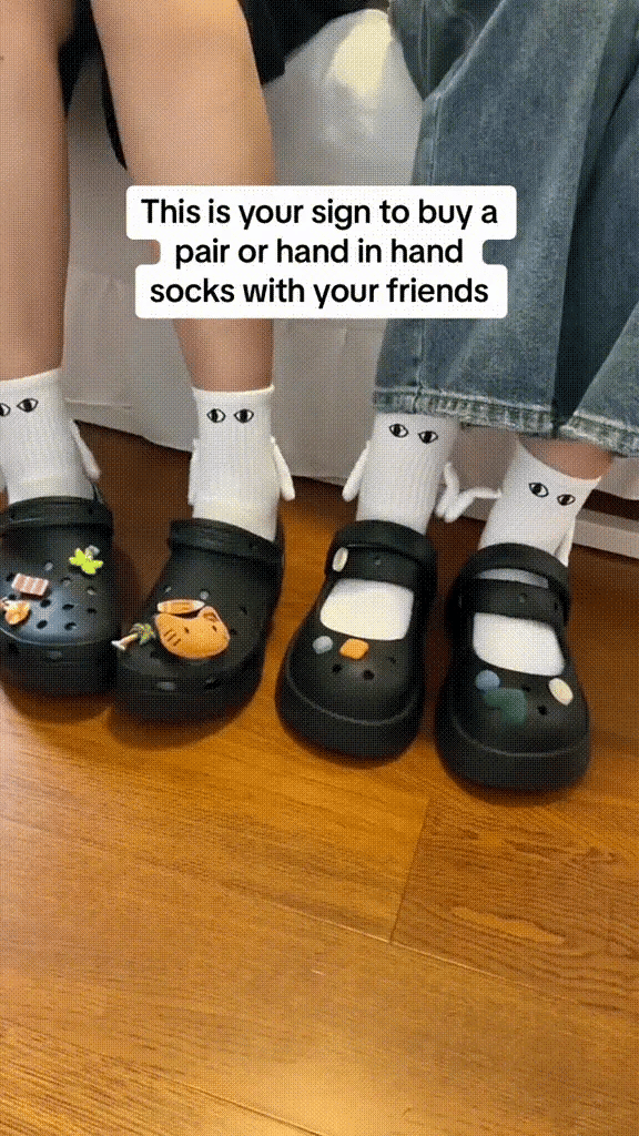 Magnetic Holding Hands Socks