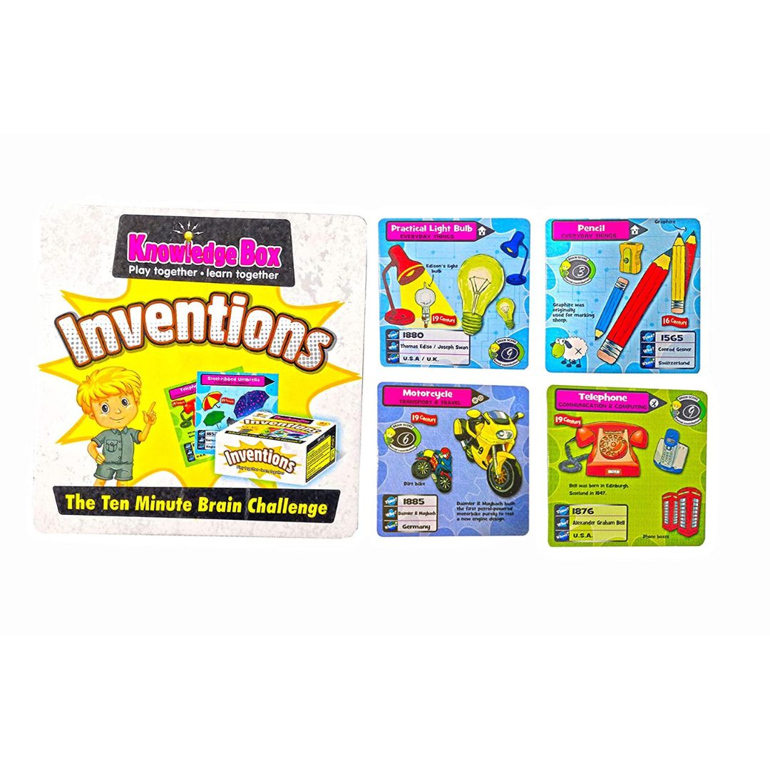 Knowledge Box Inventions Flash Cards Memory Game
