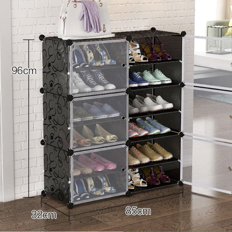 Transparent Door Shoe Cabinet