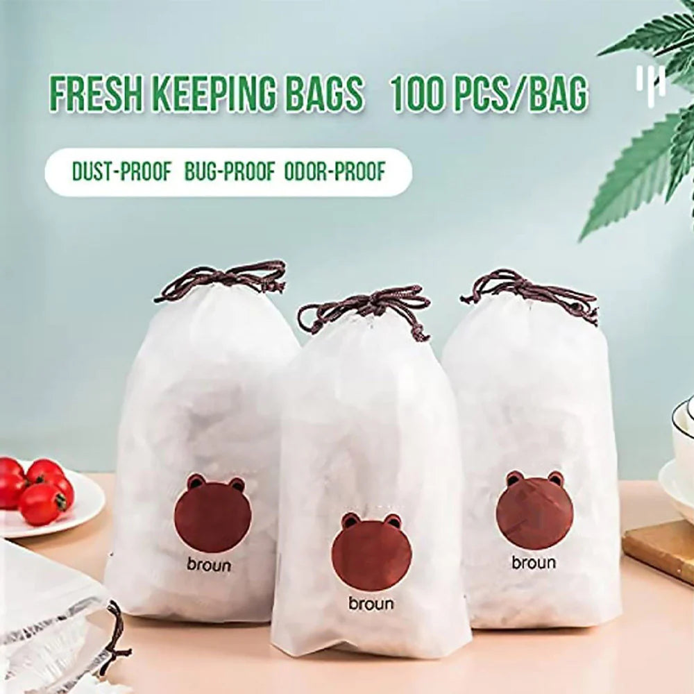 100pcs Disposable Food Bowl Cover Bag
