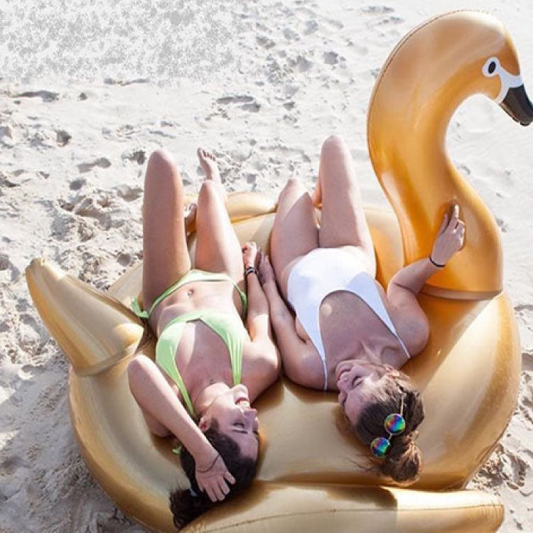 Giant Inflatable Gold Flamingo