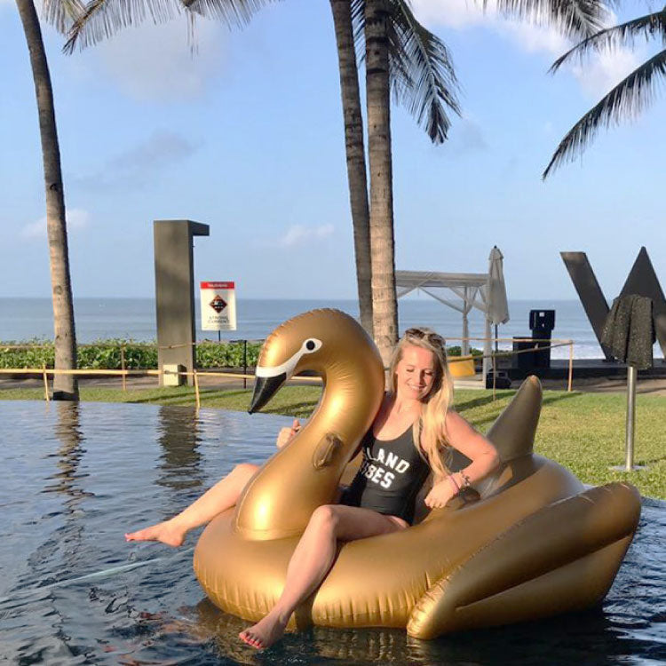 Giant Inflatable Gold Flamingo
