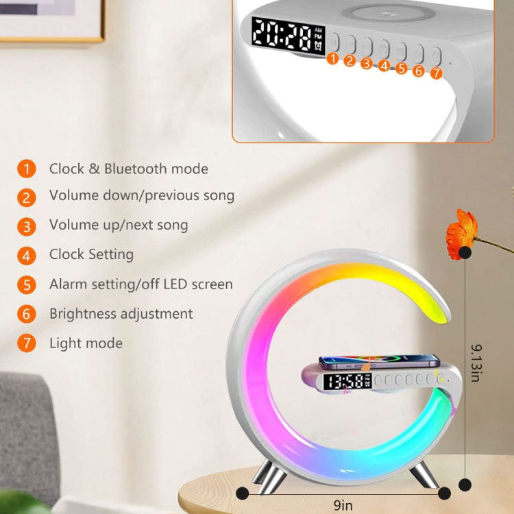 Multifunctional Wireless Charging Alarm Speaker