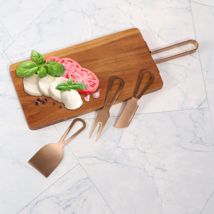 Magnetic Wood Charcuterie Board With 3pcs Cheese Knives