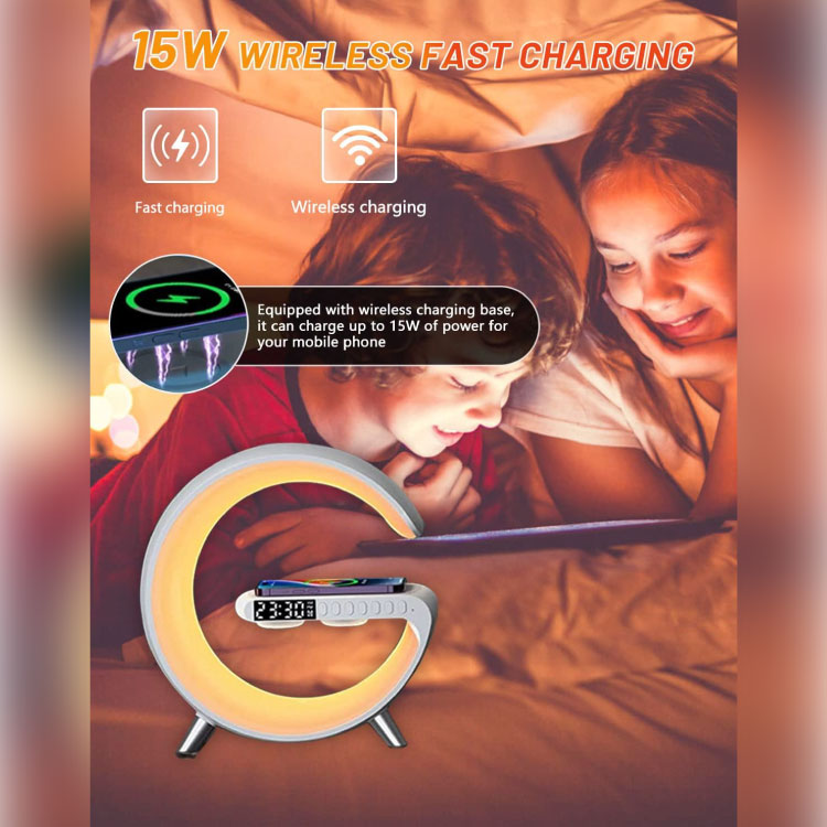 Multifunctional Wireless Charging Alarm Speaker