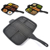 15 inches black divider grill pan