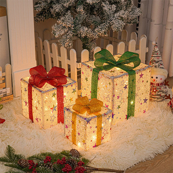 Christmas Gift Box Lights - Set of 3