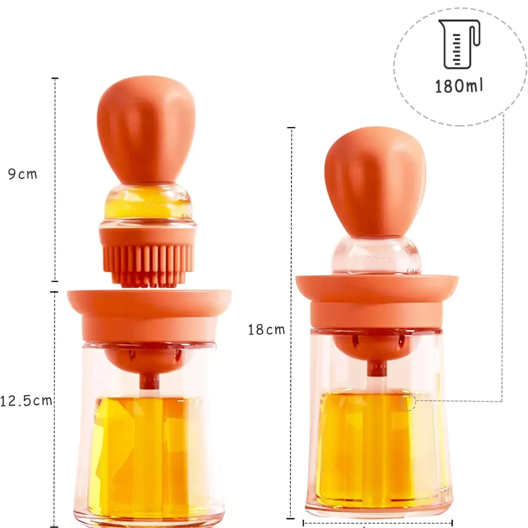 Oil Dispenser Bottle with Silicone Brush
