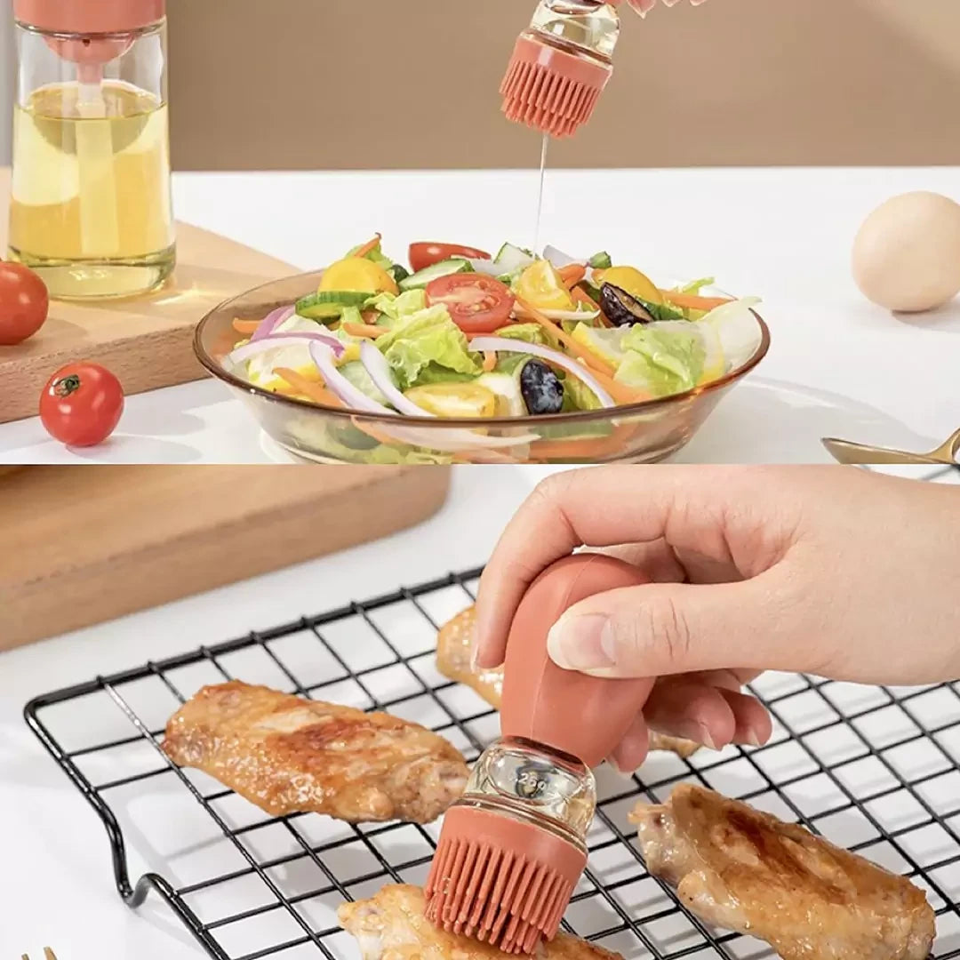 Oil Dispenser Bottle with Silicone Brush