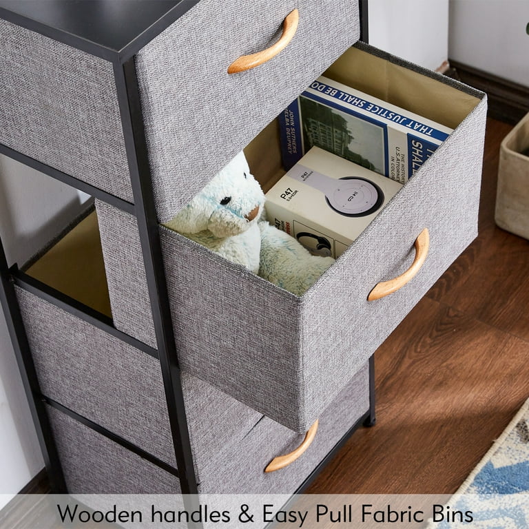 4 Drawer fabric dresser storage