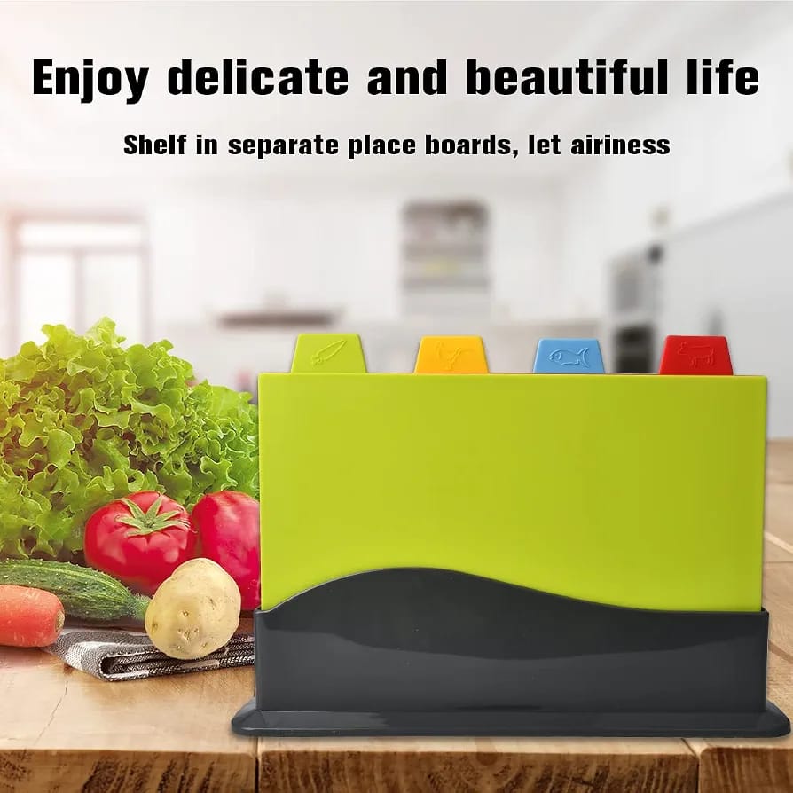 4pcs plastic chopping board set