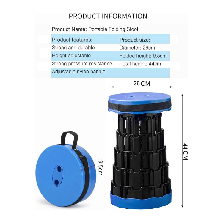 Portable Collapsible Telescopic Stool