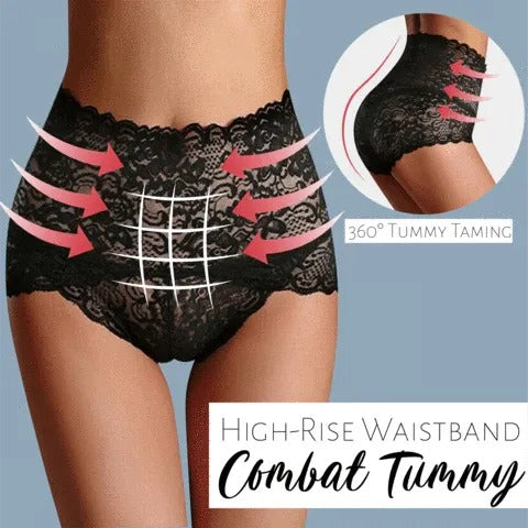 High-waist lace underwear
