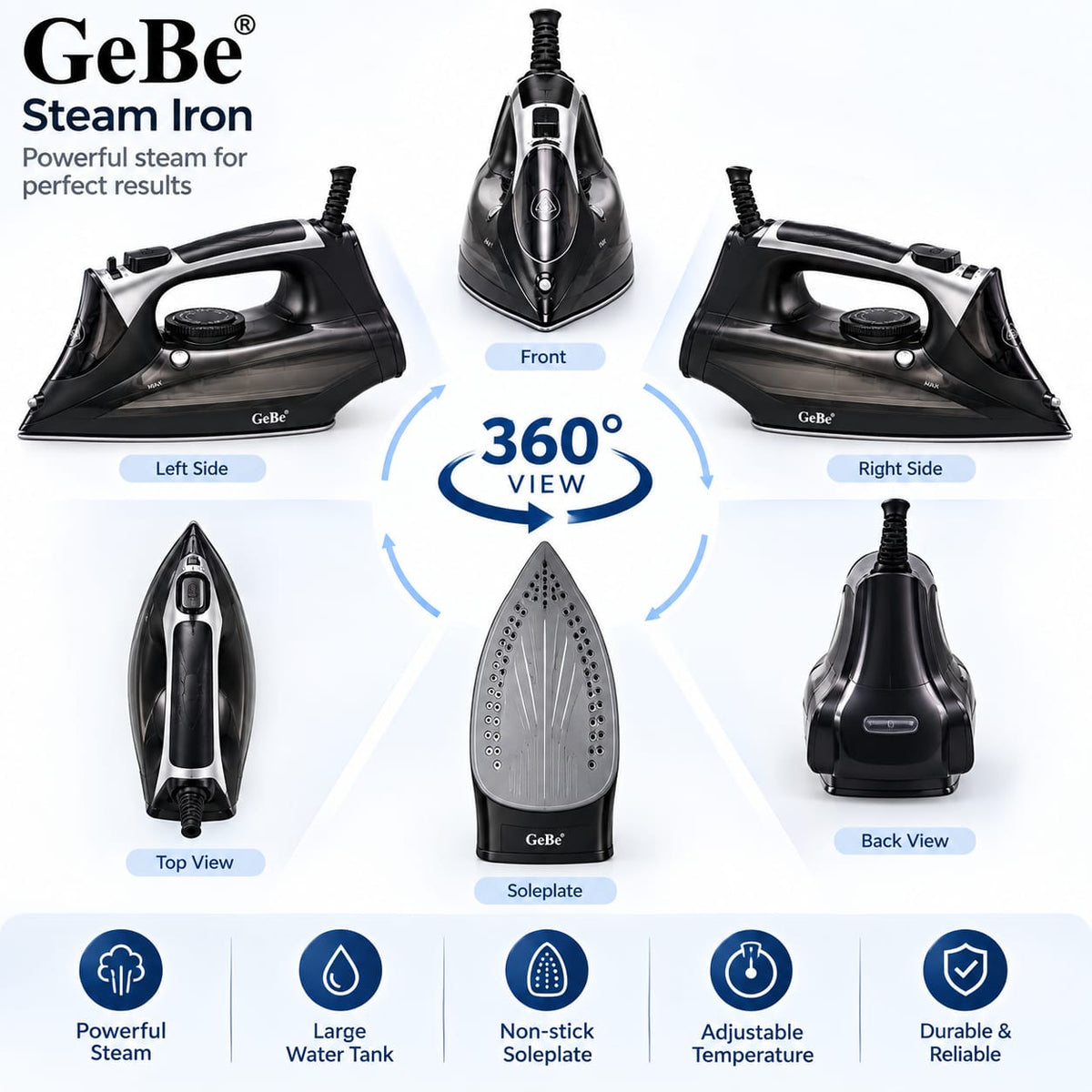 GEBE steam iron