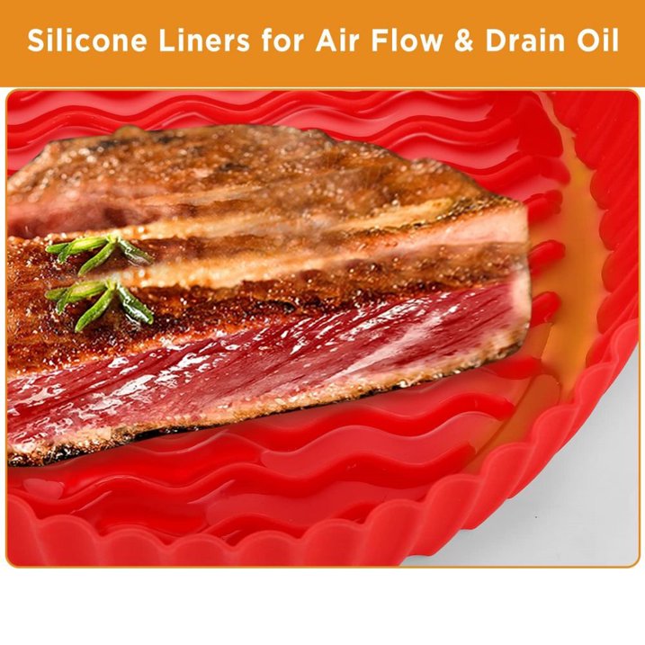 Air Fryer Silicone Pot black