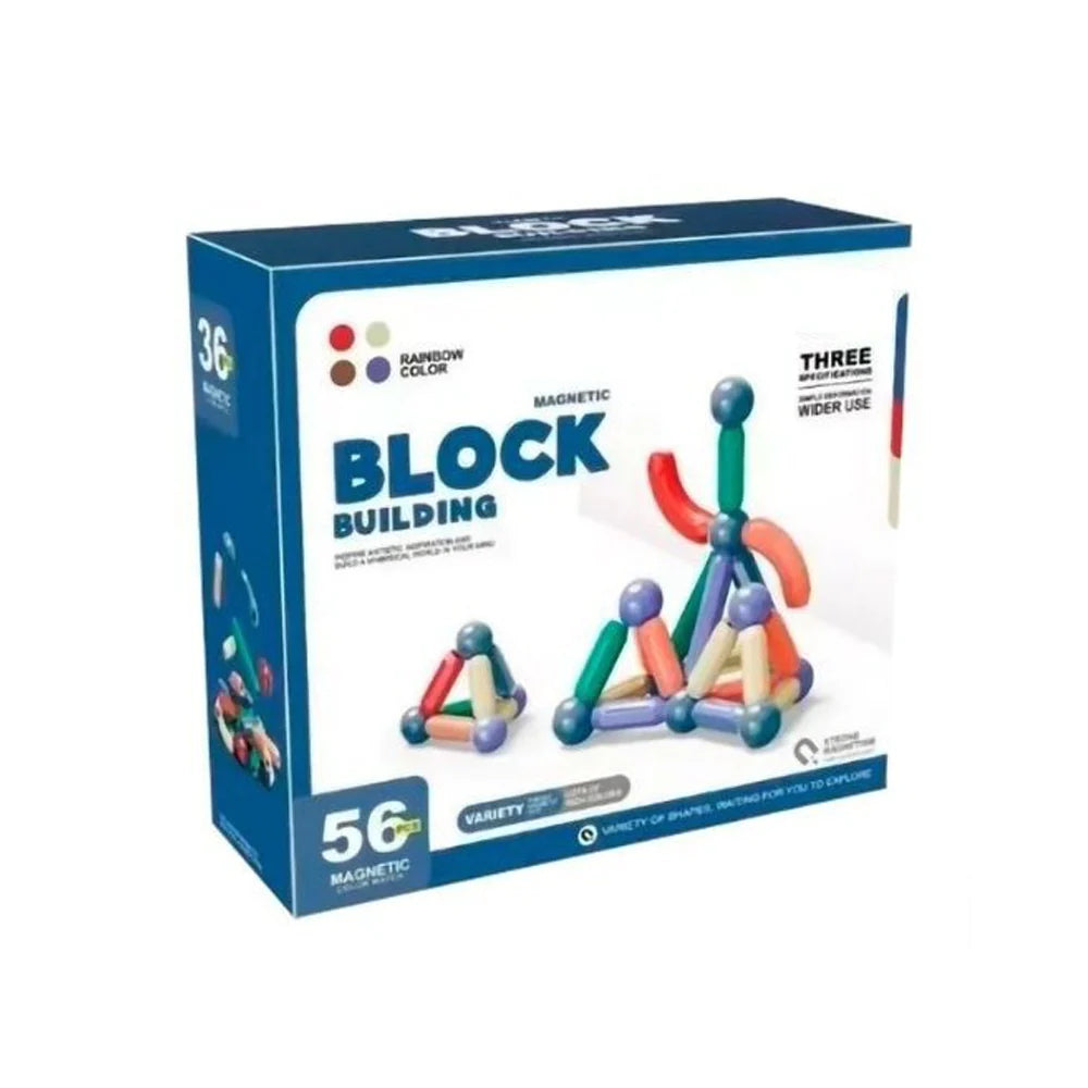 Block Building Magnetic Tubes 64PCS