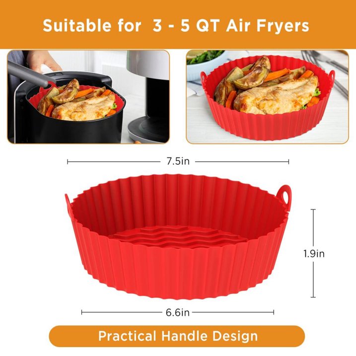 Air Fryer Silicone Pot black