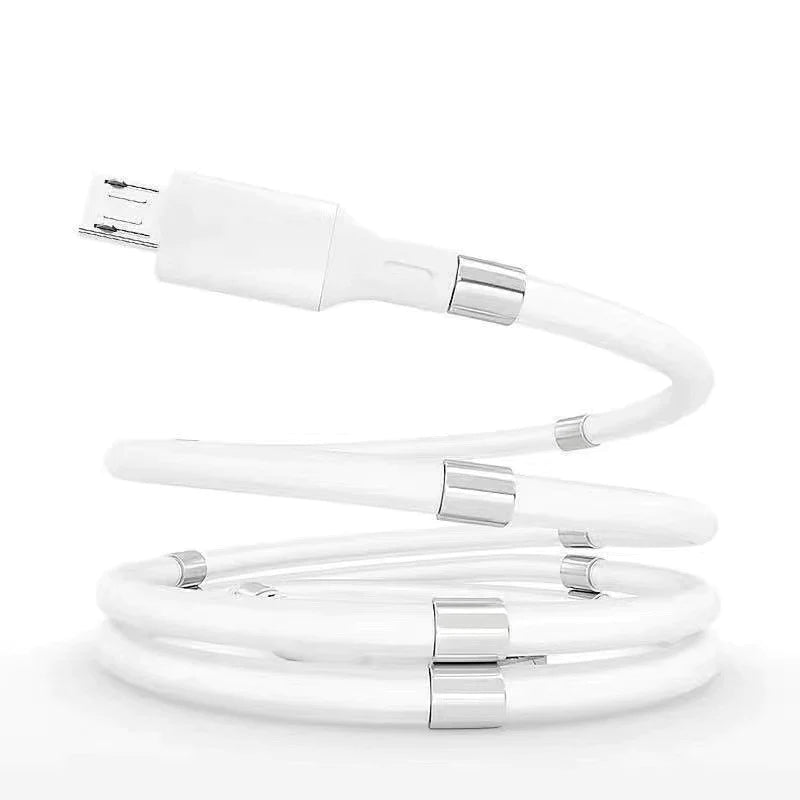 1.8M ANTI-TANGLE MAGNETIC USB FAST CHARGER CABLE AND DATA CABLE