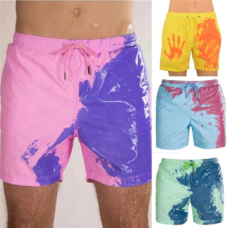 Color changing swimming shorts