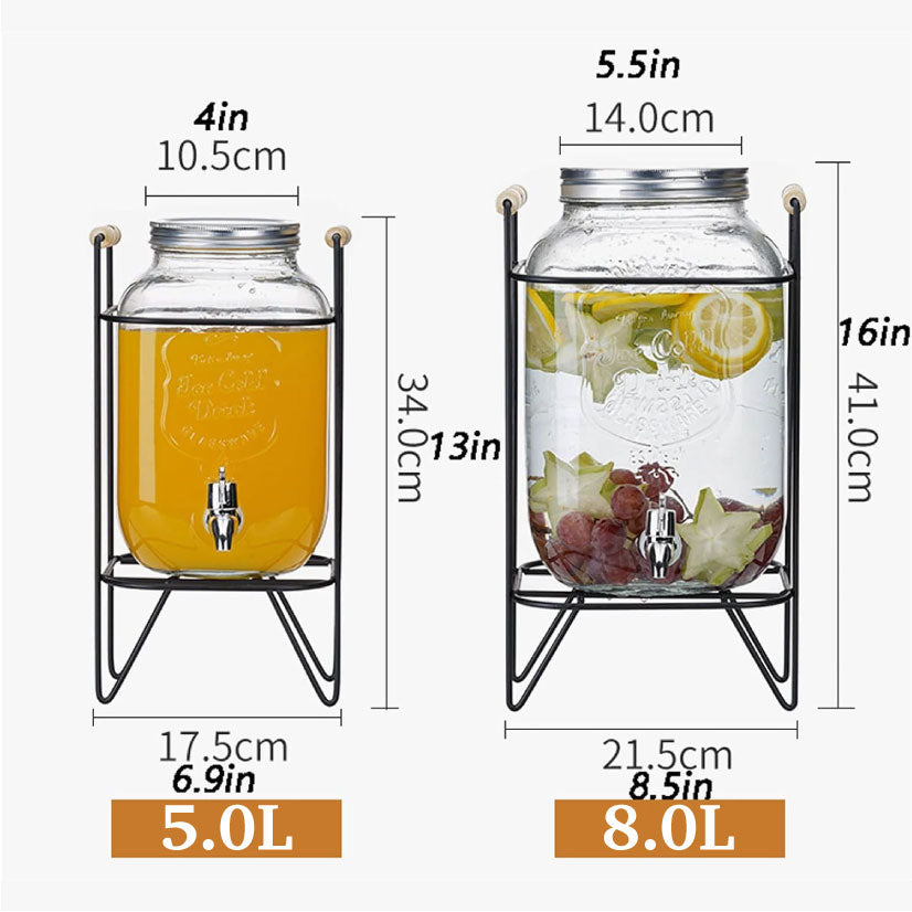 Generic Beverage Dispenser 5/8L Glass Water