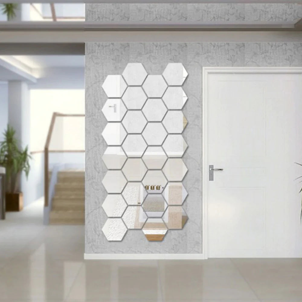 Hexagon Mirror Wall Sticker