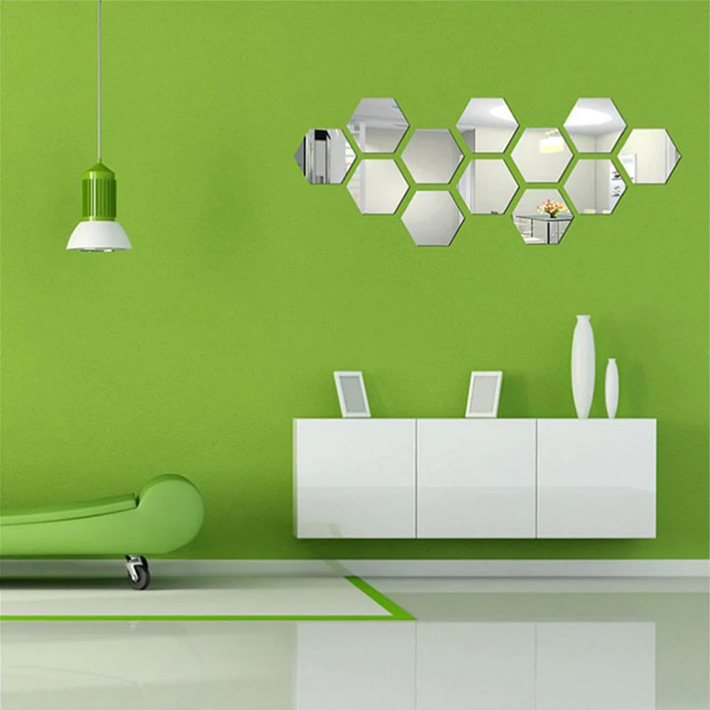 Hexagon Mirror Wall Sticker