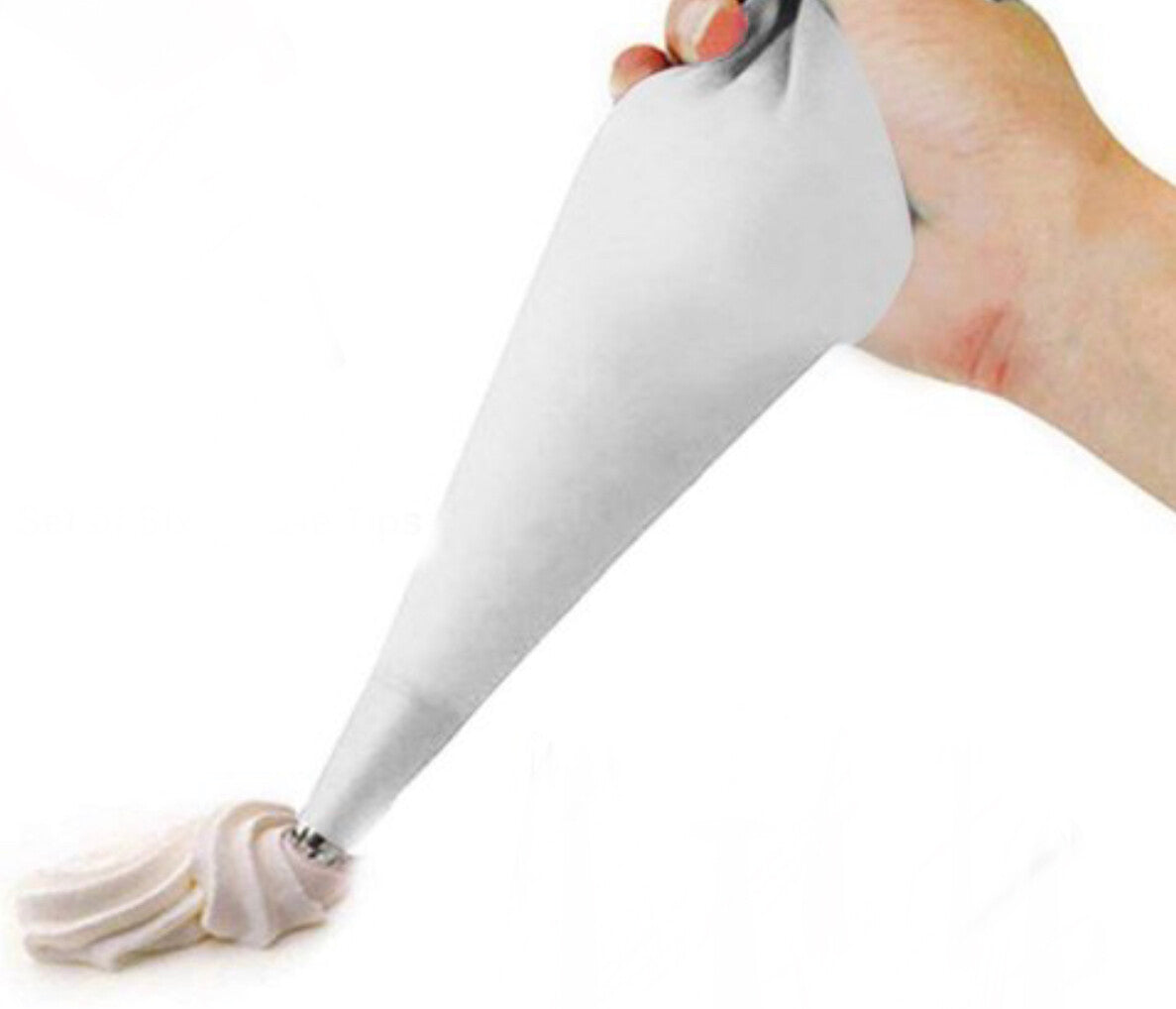 Silicone Decorating Icing Bag With 3-Piece Nozzles Set