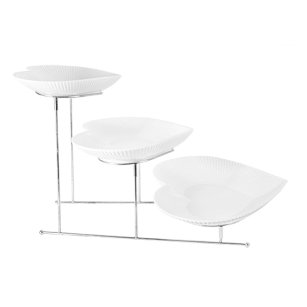 3 Tier Porcelain Plate With Stand (JD7060)