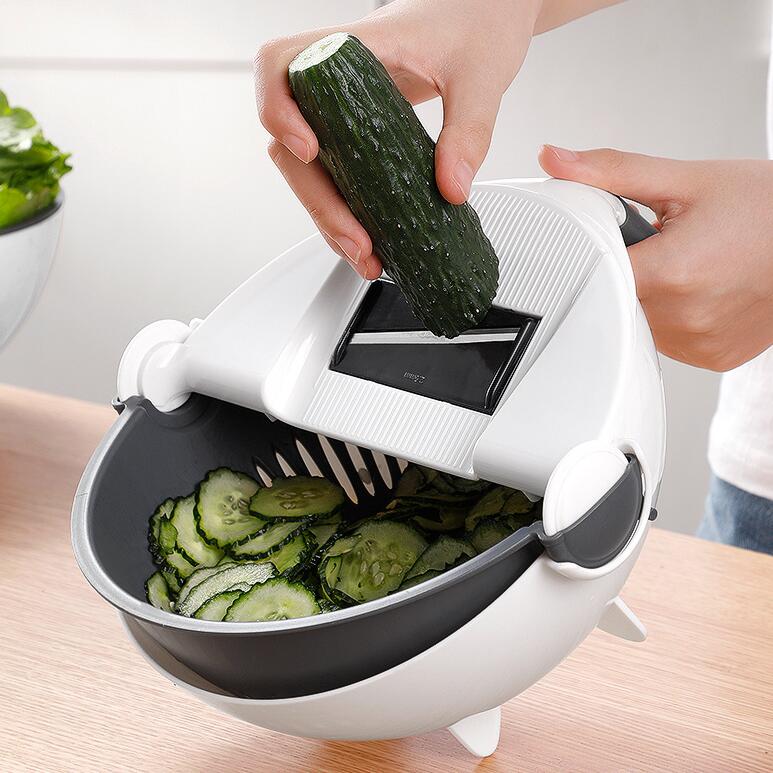 Seaqers™ MULTIFUNCTIONAL VEGETABLE CUTTER WITH DRAIN BASKET