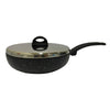 Lava Stone Granite Deep Fry Pan with Stainless Steel Lid