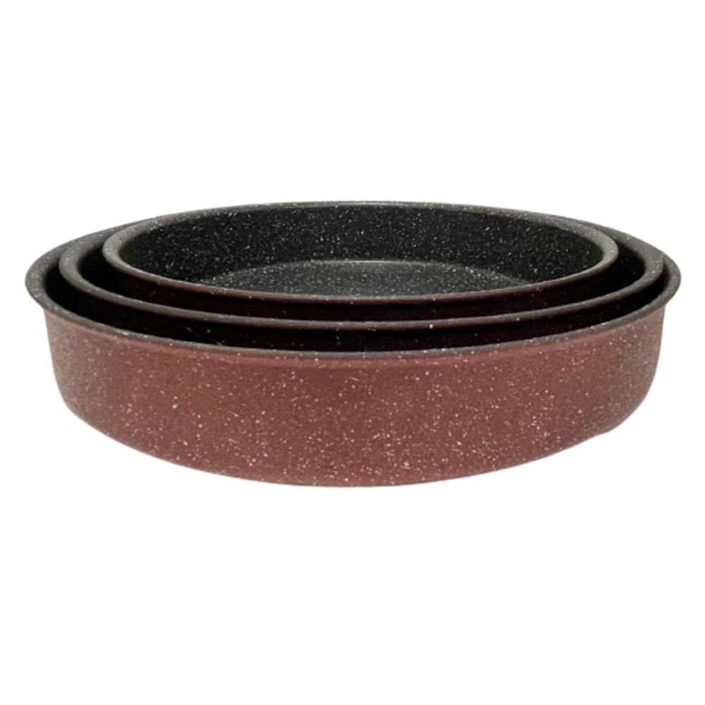 Lava Stone Granite 3PCS Round Pans