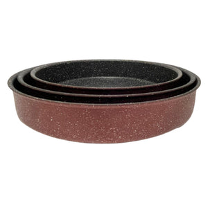 Lava Stone Granite 3PCS Round Pans