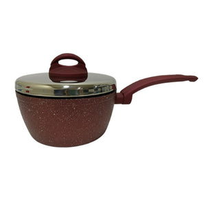 Lava Stone Granite Saucepan with Stainless Steel Lid (18cm/20cm)