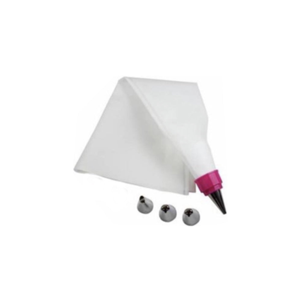 Silicon Decorating Icing Bag With 3-Piece Nozzles Set