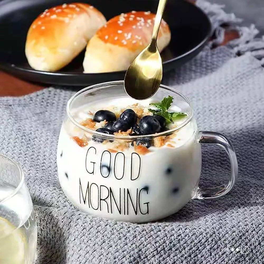 Good Morning Glass mug