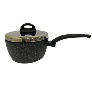 Lava Stone Granite Saucepan with Stainless Steel Lid (18cm/20cm)