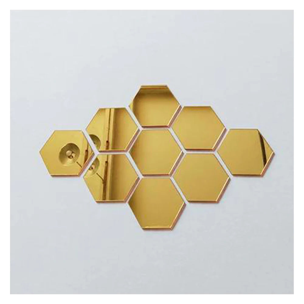Hexagon Mirror Wall Sticker