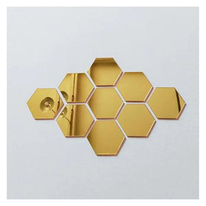 Hexagon Mirror Wall Sticker