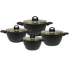 Lava Stone Granite 4-Pots Cookware Set