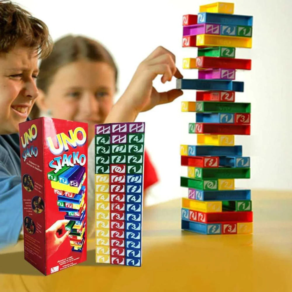 Uno Stacko Stacking Jenga Game