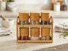bamboo spice organizer set