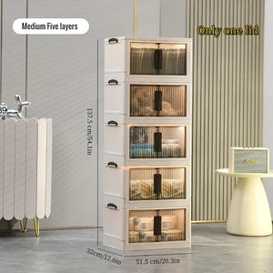 Nordic style plastic folding storage cabinet