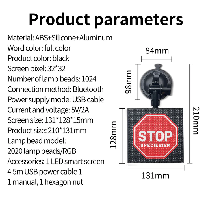 Pixel Art Car LED Display Screen