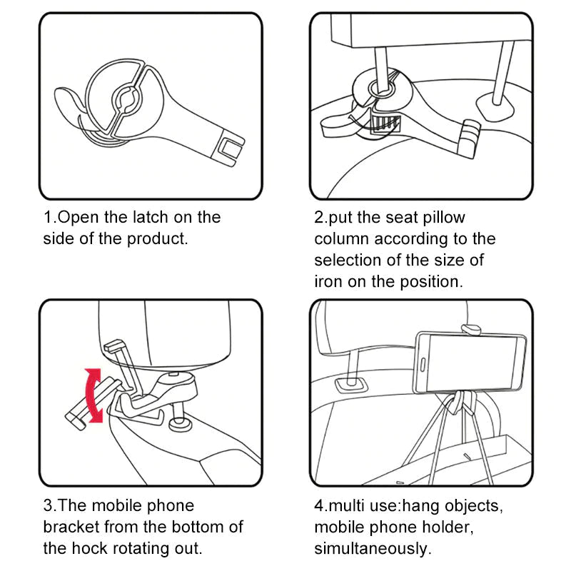 Headrest Bracket Car Hook