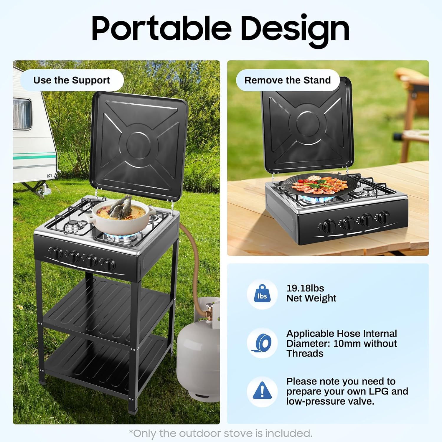 4-Burner Gas Stove