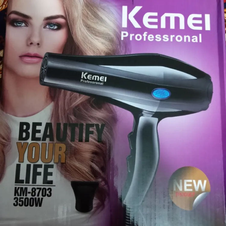 Kemei Hair Dryer Professional Hair Dryer with 2 Heat and 2 Air speed