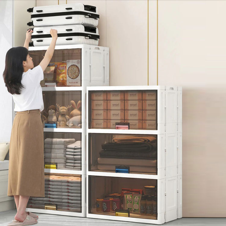 Folding storage cabinet