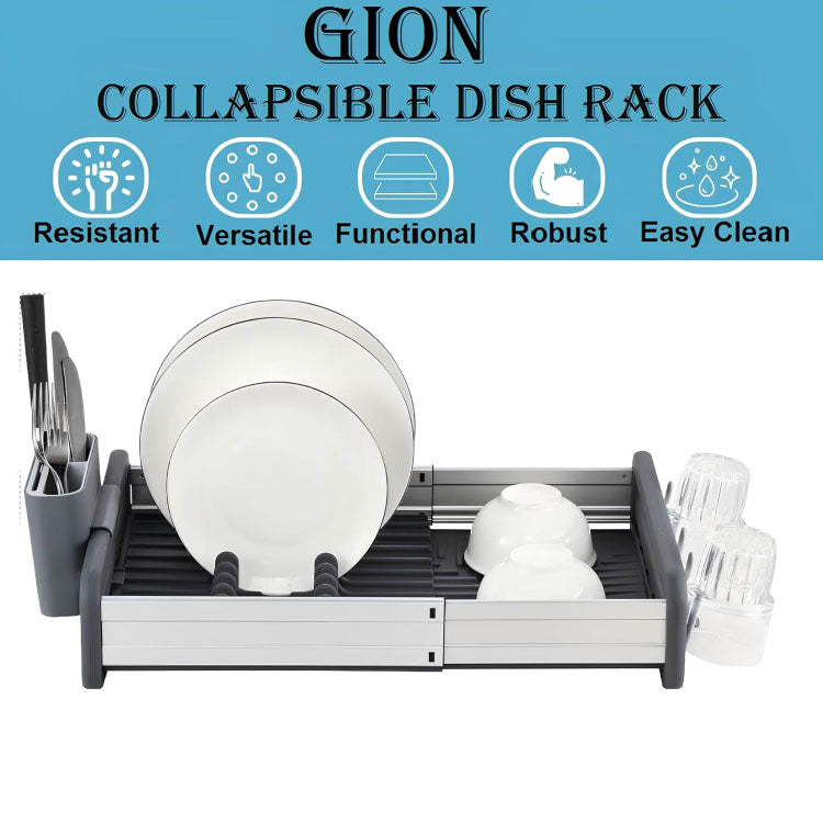 Extendable Dish Rack Durable Aluminum Dish Drainer