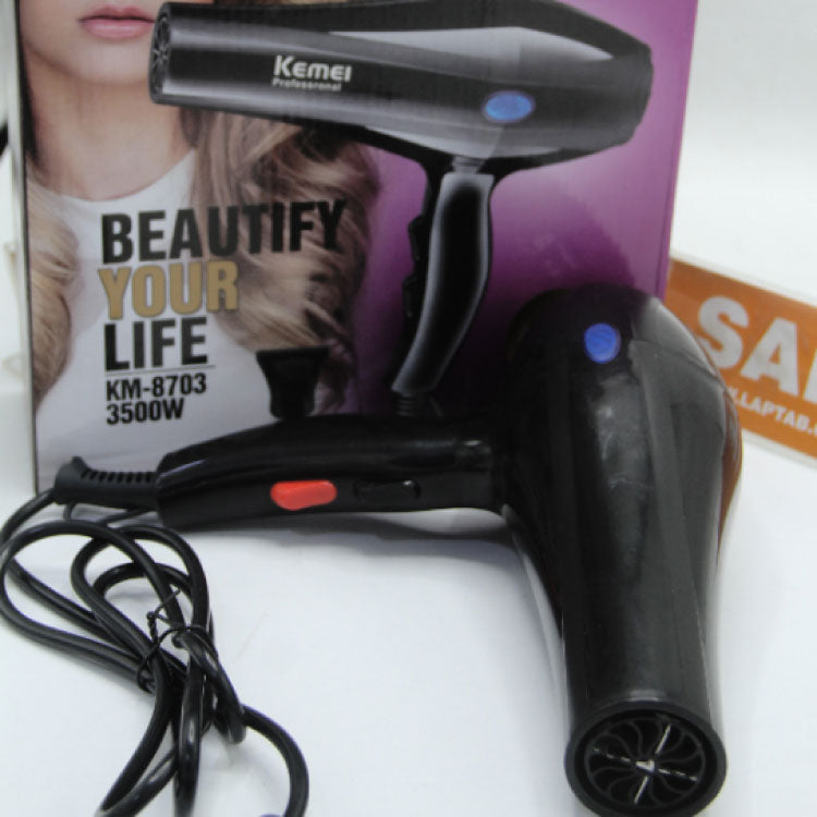 Kemei Hair Dryer Professional Hair Dryer with 2 Heat and 2 Air speed