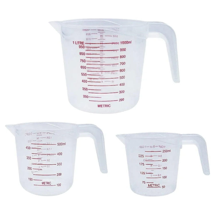 3Pcs Plastic Measuring Cup